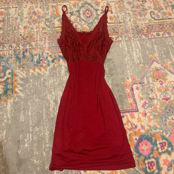 red lace summer dress - Picture 2 of 4